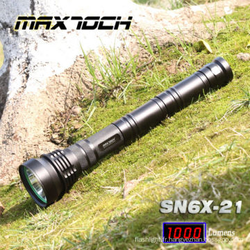 Maxtoch SN6X-21 850m 3 * 26650 batterie militaire LED Long Runtime lampe de poche